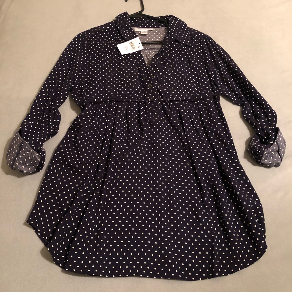 NWT polka dot maternity top